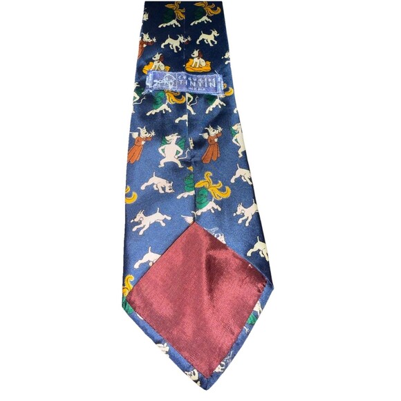 The Adventures of Tintin Neck Tie Men's Silk Color Blue Rare And Beautiful Italy - Picture 2 of 4
